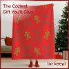imageChristmas Sherpa Blanket Throw Size  Reversible Sherpa Fleece Blanket  Super Soft Double Sided Throw for Bed Sofa Couch  Thick Warm Cozy ampamp Plush  Xmas Winter Bedding  Christmas Trees 50x6003 Gingerbread Man
