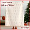 imageChristmas Sherpa Blanket Throw Size  Reversible Sherpa Fleece Blanket  Super Soft Double Sided Throw for Bed Sofa Couch  Thick Warm Cozy ampamp Plush  Xmas Winter Bedding  Christmas Trees 50x6004  Candy Cane