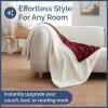 imageChristmas Sherpa Blanket Throw Size  Reversible Sherpa Fleece Blanket  Super Soft Double Sided Throw for Bed Sofa Couch  Thick Warm Cozy ampamp Plush  Xmas Winter Bedding  Christmas Trees 50x6014  Burgundy