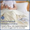 imageChristmas Sherpa Blanket Throw Size  Reversible Sherpa Fleece Blanket  Super Soft Double Sided Throw for Bed Sofa Couch  Thick Warm Cozy ampamp Plush  Xmas Winter Bedding  Christmas Trees 50x6011  Ivory