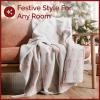 imageChristmas Sherpa Blanket Throw Size  Reversible Sherpa Fleece Blanket  Super Soft Double Sided Throw for Bed Sofa Couch  Thick Warm Cozy ampamp Plush  Xmas Winter Bedding  Christmas Trees 50x6004  Candy Cane