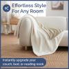 imageChristmas Sherpa Blanket Throw Size  Reversible Sherpa Fleece Blanket  Super Soft Double Sided Throw for Bed Sofa Couch  Thick Warm Cozy ampamp Plush  Xmas Winter Bedding  Christmas Trees 50x6010  Cream