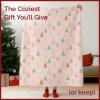 imageChristmas Sherpa Blanket Throw Size  Reversible Sherpa Fleece Blanket  Super Soft Double Sided Throw for Bed Sofa Couch  Thick Warm Cozy ampamp Plush  Xmas Winter Bedding  Christmas Trees 50x6002 Pink Trees