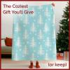 imageChristmas Sherpa Blanket Throw Size  Reversible Sherpa Fleece Blanket  Super Soft Double Sided Throw for Bed Sofa Couch  Thick Warm Cozy ampamp Plush  Xmas Winter Bedding  Christmas Trees 50x6007  Snowy Trees