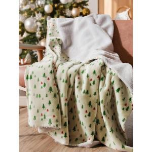 imageChristmas Sherpa Blanket Throw Size  Reversible Sherpa Fleece Blanket  Super Soft Double Sided Throw for Bed Sofa Couch  Thick Warm Cozy ampamp Plush  Xmas Winter Bedding  Christmas Trees 50x6001  Trees