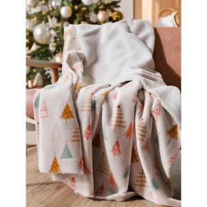 imageChristmas Sherpa Blanket Throw Size  Reversible Sherpa Fleece Blanket  Super Soft Double Sided Throw for Bed Sofa Couch  Thick Warm Cozy ampamp Plush  Xmas Winter Bedding  Christmas Trees 50x6002 Pink Trees
