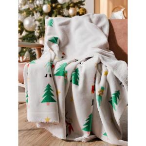 imageChristmas Sherpa Blanket Throw Size  Reversible Sherpa Fleece Blanket  Super Soft Double Sided Throw for Bed Sofa Couch  Thick Warm Cozy ampamp Plush  Xmas Winter Bedding  Christmas Trees 50x6005  Nutcracker