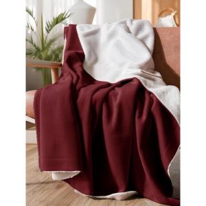 imageChristmas Sherpa Blanket Throw Size  Reversible Sherpa Fleece Blanket  Super Soft Double Sided Throw for Bed Sofa Couch  Thick Warm Cozy ampamp Plush  Xmas Winter Bedding  Christmas Trees 50x6014  Burgundy