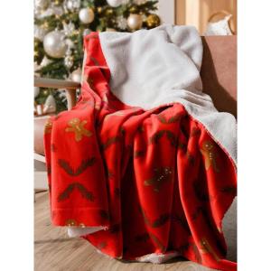 imageChristmas Sherpa Blanket Throw Size  Reversible Sherpa Fleece Blanket  Super Soft Double Sided Throw for Bed Sofa Couch  Thick Warm Cozy ampamp Plush  Xmas Winter Bedding  Christmas Trees 50x6003 Gingerbread Man