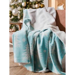 imageChristmas Sherpa Blanket Throw Size  Reversible Sherpa Fleece Blanket  Super Soft Double Sided Throw for Bed Sofa Couch  Thick Warm Cozy ampamp Plush  Xmas Winter Bedding  Christmas Trees 50x6007  Snowy Trees