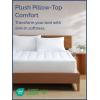 imageMattress Pad Queen Size  Quilted Fitted Mattress Protector  Cotton Pillow Top Cover w 816quot Deep Pockets  Thick Comfy ampamp Plush  Cooling Breathable ampamp Noiseless  Machine Washable  60 x 80WhiteWhite
