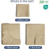 image400 Thread Count Cotton Sheet Set  Cal King Size 100 Cotton Sheets  Easily Fits 8quot to 16quot Mattress  SilkySoft Wrinkle Free ampamp Comfortable  Deep Pockets ampamp Hotel Quality Bedding Set  Light Grey09  Beige