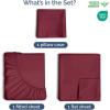 image400 Thread Count Cotton Sheet Set  Cal King Size 100 Cotton Sheets  Easily Fits 8quot to 16quot Mattress  SilkySoft Wrinkle Free ampamp Comfortable  Deep Pockets ampamp Hotel Quality Bedding Set  Light Grey15  Burgundy