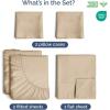 image400 Thread Count Cotton Sheet Set  Cal King Size 100 Cotton Sheets  Easily Fits 8quot to 16quot Mattress  SilkySoft Wrinkle Free ampamp Comfortable  Deep Pockets ampamp Hotel Quality Bedding Set  Light Grey07  Cream