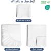 image400 Thread Count Cotton Sheet Set  Cal King Size 100 Cotton Sheets  Easily Fits 8quot to 16quot Mattress  SilkySoft Wrinkle Free ampamp Comfortable  Deep Pockets ampamp Hotel Quality Bedding Set  Light Grey01  White