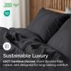 imageSheets Queen Size  Cooling Sheets for Queen  100 Rayon Derived from Bamboo  Soft Breathable Hotel Luxury Bedding  1 Flat 1 Fitted ampamp 2 Pillowcases w 16 Inch Deep Pockets  Emerald Green07  Black