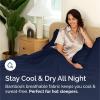 imageSheets Queen Size  Cooling Sheets for Queen  100 Rayon Derived from Bamboo  Soft Breathable Hotel Luxury Bedding  1 Flat 1 Fitted ampamp 2 Pillowcases w 16 Inch Deep Pockets  Emerald Green04  Navy Blue