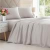 imageSheets Queen Size  Cooling Sheets for Queen  100 Rayon Derived from Bamboo  Soft Breathable Hotel Luxury Bedding  1 Flat 1 Fitted ampamp 2 Pillowcases w 16 Inch Deep Pockets  Emerald Green02  Light Grey