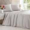 imageSheets Queen Size  Cooling Sheets for Queen  100 Rayon Derived from Bamboo  Soft Breathable Hotel Luxury Bedding  1 Flat 1 Fitted ampamp 2 Pillowcases w 16 Inch Deep Pockets  Emerald Green02  Light Grey