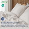 imageSheets Queen Size  Cooling Sheets for Queen  100 Rayon Derived from Bamboo  Soft Breathable Hotel Luxury Bedding  1 Flat 1 Fitted ampamp 2 Pillowcases w 16 Inch Deep Pockets  Emerald Green02  Light Grey