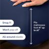 imageSheets Queen Size  Cooling Sheets for Queen  100 Rayon Derived from Bamboo  Soft Breathable Hotel Luxury Bedding  1 Flat 1 Fitted ampamp 2 Pillowcases w 16 Inch Deep Pockets  Emerald Green04  Navy Blue