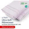 imageQueen Pillow Cases Set of 4  Ultra Soft Hotel Quality Pillowcase Covers  Comfy Cozy ampamp Wrinkle Free  Shrink Stain ampamp Fade Resistant  Machine Washable Pillow Protectors  4 Piece Set  Terracotta36  Light Lavender