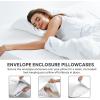 imageQueen Pillow Cases Set of 4  Ultra Soft Hotel Quality Pillowcase Covers  Comfy Cozy ampamp Wrinkle Free  Shrink Stain ampamp Fade Resistant  Machine Washable Pillow Protectors  4 Piece Set  Terracotta10  Cream