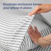 imageQueen Pillow Cases Set of 4  Ultra Soft Hotel Quality Pillowcase Covers  Comfy Cozy ampamp Wrinkle Free  Shrink Stain ampamp Fade Resistant  Machine Washable Pillow Protectors  4 Piece Set  Terracotta43  Grey Stripes 2