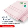 imageQueen Pillow Cases Set of 4  Ultra Soft Hotel Quality Pillowcase Covers  Comfy Cozy ampamp Wrinkle Free  Shrink Stain ampamp Fade Resistant  Machine Washable Pillow Protectors  4 Piece Set  Terracotta32  Lavender Pink
