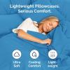 imageQueen Pillow Cases Set of 4  Ultra Soft Hotel Quality Pillowcase Covers  Comfy Cozy ampamp Wrinkle Free  Shrink Stain ampamp Fade Resistant  Machine Washable Pillow Protectors  4 Piece Set  Terracotta20  Denim Blue