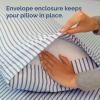 imageQueen Pillow Cases Set of 4  Ultra Soft Hotel Quality Pillowcase Covers  Comfy Cozy ampamp Wrinkle Free  Shrink Stain ampamp Fade Resistant  Machine Washable Pillow Protectors  4 Piece Set  Terracotta41  Blue Stripes 2