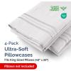 imageQueen Pillow Cases Set of 4  Ultra Soft Hotel Quality Pillowcase Covers  Comfy Cozy ampamp Wrinkle Free  Shrink Stain ampamp Fade Resistant  Machine Washable Pillow Protectors  4 Piece Set  Terracotta03  French Grey