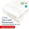 imageQueen Pillow Cases Set of 4  Ultra Soft Hotel Quality Pillowcase Covers  Comfy Cozy ampamp Wrinkle Free  Shrink Stain ampamp Fade Resistant  Machine Washable Pillow Protectors  4 Piece Set  Terracotta02  Antique White
