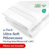 imageQueen Pillow Cases Set of 4  Ultra Soft Hotel Quality Pillowcase Covers  Comfy Cozy ampamp Wrinkle Free  Shrink Stain ampamp Fade Resistant  Machine Washable Pillow Protectors  4 Piece Set  Terracotta01 White