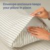 imageQueen Pillow Cases Set of 4  Ultra Soft Hotel Quality Pillowcase Covers  Comfy Cozy ampamp Wrinkle Free  Shrink Stain ampamp Fade Resistant  Machine Washable Pillow Protectors  4 Piece Set  Terracotta42  Beige Stripes 2
