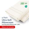 imageQueen Pillow Cases Set of 4  Ultra Soft Hotel Quality Pillowcase Covers  Comfy Cozy ampamp Wrinkle Free  Shrink Stain ampamp Fade Resistant  Machine Washable Pillow Protectors  4 Piece Set  Terracotta09  Off White