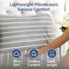 imageQueen Pillow Cases Set of 4  Ultra Soft Hotel Quality Pillowcase Covers  Comfy Cozy ampamp Wrinkle Free  Shrink Stain ampamp Fade Resistant  Machine Washable Pillow Protectors  4 Piece Set  Terracotta45  Grey Stripes 3