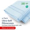 imageQueen Pillow Cases Set of 4  Ultra Soft Hotel Quality Pillowcase Covers  Comfy Cozy ampamp Wrinkle Free  Shrink Stain ampamp Fade Resistant  Machine Washable Pillow Protectors  4 Piece Set  Terracotta18  Sky Blue