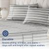 imageQueen Pillow Cases Set of 4  Ultra Soft Hotel Quality Pillowcase Covers  Comfy Cozy ampamp Wrinkle Free  Shrink Stain ampamp Fade Resistant  Machine Washable Pillow Protectors  4 Piece Set  Terracotta45  Grey Stripes 3