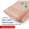 imageQueen Pillow Cases Set of 4  Ultra Soft Hotel Quality Pillowcase Covers  Comfy Cozy ampamp Wrinkle Free  Shrink Stain ampamp Fade Resistant  Machine Washable Pillow Protectors  4 Piece Set  Terracotta38  Mauve