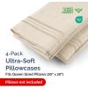 imageQueen Pillow Cases Set of 4  Ultra Soft Hotel Quality Pillowcase Covers  Comfy Cozy ampamp Wrinkle Free  Shrink Stain ampamp Fade Resistant  Machine Washable Pillow Protectors  4 Piece Set  Terracotta13  Wheat