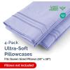 imageQueen Pillow Cases Set of 4  Ultra Soft Hotel Quality Pillowcase Covers  Comfy Cozy ampamp Wrinkle Free  Shrink Stain ampamp Fade Resistant  Machine Washable Pillow Protectors  4 Piece Set  Terracotta35  Lavender