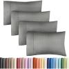 imageQueen Pillow Cases Set of 4  Ultra Soft Hotel Quality Pillowcase Covers  Comfy Cozy ampamp Wrinkle Free  Shrink Stain ampamp Fade Resistant  Machine Washable Pillow Protectors  4 Piece Set  Terracotta06  Heathered Grey