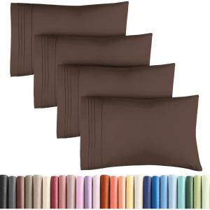 imageQueen Pillow Cases Set of 4  Ultra Soft Hotel Quality Pillowcase Covers  Comfy Cozy ampamp Wrinkle Free  Shrink Stain ampamp Fade Resistant  Machine Washable Pillow Protectors  4 Piece Set  Terracotta16  Brown