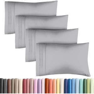 imageQueen Pillow Cases Set of 4  Ultra Soft Hotel Quality Pillowcase Covers  Comfy Cozy ampamp Wrinkle Free  Shrink Stain ampamp Fade Resistant  Machine Washable Pillow Protectors  4 Piece Set  Terracotta05  Steel Blue
