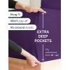imageExtra Deep Split King Fitted Sheet  Hotel Luxury Single Fitted Sheet Only  Easily Fits 18 inch to 24 inch Mattress  Ultra Soft Wrinkle Free wExtra Deep Pockets  Breathable ampamp Comfy  Light Grey37  Purple