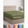 imageExtra Deep Split King Fitted Sheet  Hotel Luxury Single Fitted Sheet Only  Easily Fits 18 inch to 24 inch Mattress  Ultra Soft Wrinkle Free wExtra Deep Pockets  Breathable ampamp Comfy  Light Grey30  Sage Green