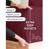 imageExtra Deep Split King Fitted Sheet  Hotel Luxury Single Fitted Sheet Only  Easily Fits 18 inch to 24 inch Mattress  Ultra Soft Wrinkle Free wExtra Deep Pockets  Breathable ampamp Comfy  Light Grey27  Burgundy