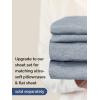 imageExtra Deep Split King Fitted Sheet  Hotel Luxury Single Fitted Sheet Only  Easily Fits 18 inch to 24 inch Mattress  Ultra Soft Wrinkle Free wExtra Deep Pockets  Breathable ampamp Comfy  Light Grey23  Heathered Blue