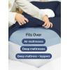 imageExtra Deep Split King Fitted Sheet  Hotel Luxury Single Fitted Sheet Only  Easily Fits 18 inch to 24 inch Mattress  Ultra Soft Wrinkle Free wExtra Deep Pockets  Breathable ampamp Comfy  Light Grey24  Navy Blue